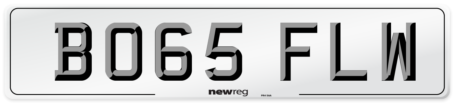 BO65 FLW Number Plate from New Reg